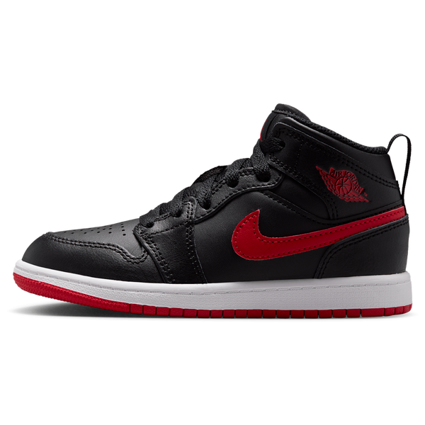 Jordan AJ 1 Mid - Boys' Preschool - Univ Red/White/Black - Image 2