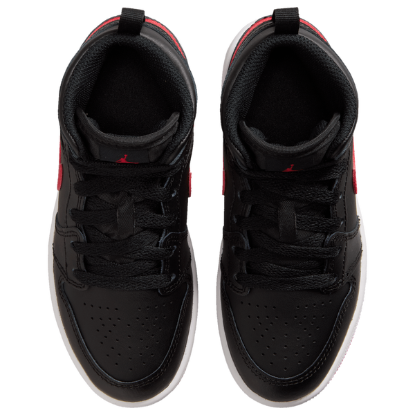 Jordan AJ 1 Mid - Boys' Preschool - Univ Red/White/Black - Image 4