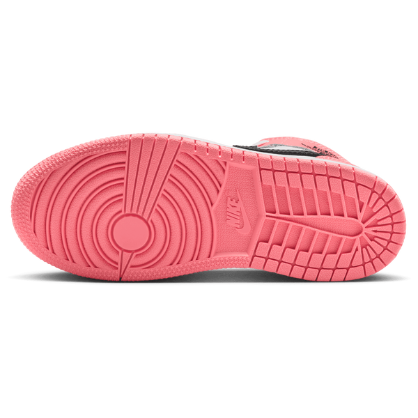 Jordan AJ 1 Mid - Girls' Preschool - White/Black/Pink Gaze - Image 5