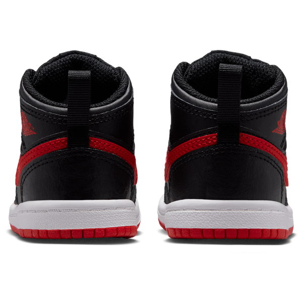 Jordan AJ 1 Mid - Girls' Toddler - Black/Univ Red/White - Image 3