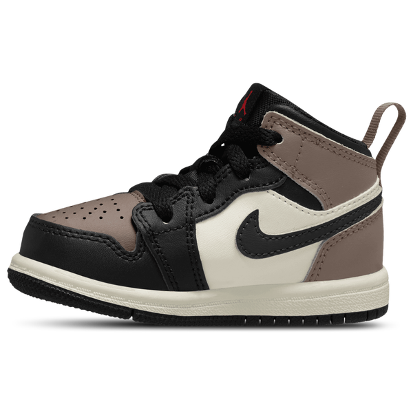 Jordan AJ 1 Mid - Girls' Toddler - Black/Phantom/Univ Red - Image 2