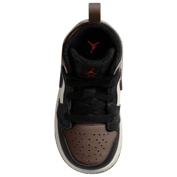 Jordan AJ 1 Mid - Girls' Toddler - Black/Phantom/Univ Red - Image 3