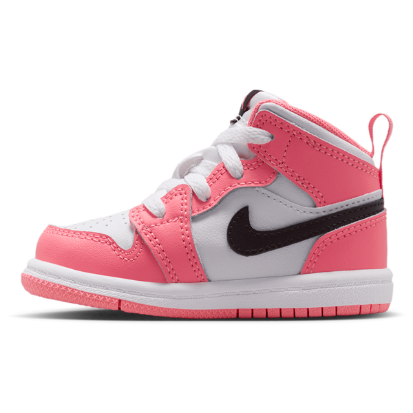 Jordan AJ 1 Mid - Girls' Toddler - Pink Gaze/Black/White - Image 2