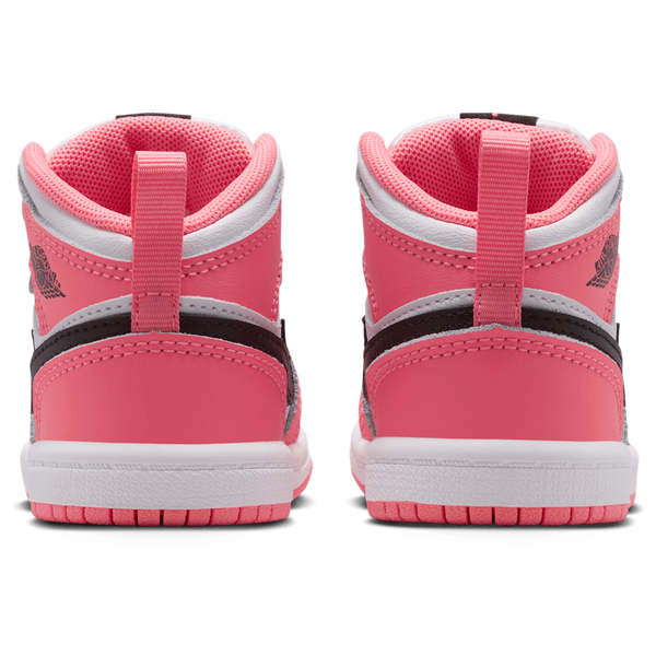 Jordan AJ 1 Mid - Girls' Toddler - Pink Gaze/Black/White - Image 3
