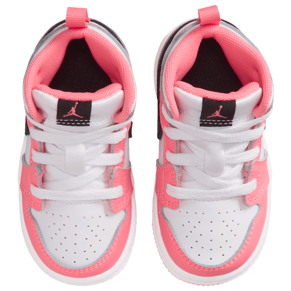 Jordan AJ 1 Mid - Girls' Toddler - Pink Gaze/Black/White - Image 4