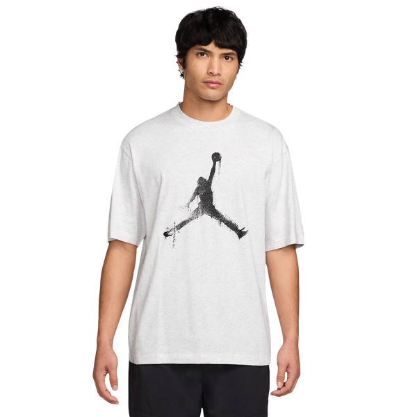 Jordan Brooklyn Collegiate Jumpman Short Sleeve Crew - Men's - Heather/Black