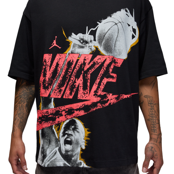 Jordan Reissue Oversized Short Sleeve Crewneck - Men's - Black/Infrared 23 - Image 3