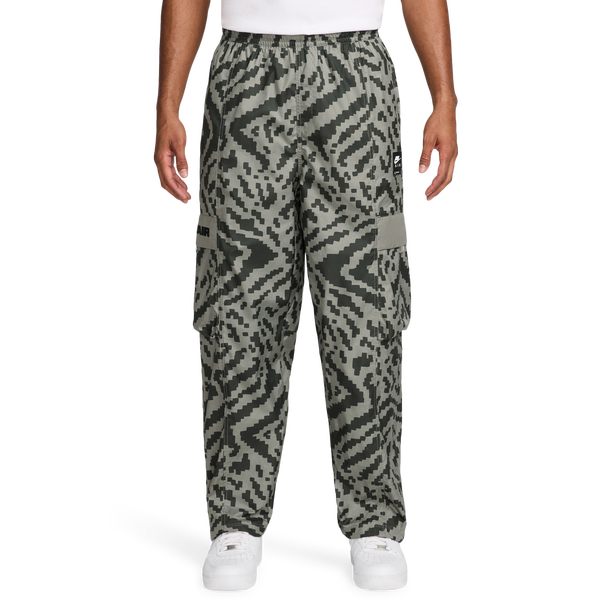 Nike Air All Over Print Woven Cargo Pants - Men's - Light Army/Black