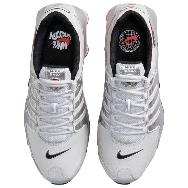Nike Shox NZ - Men's - Silver/Gray/Red - Image 4