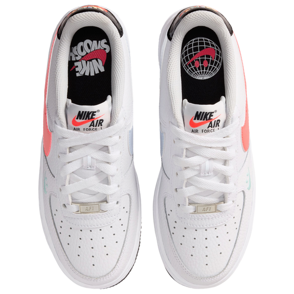 Nike Air Force 1 - Boys' Grade School - Black/White/Flash Crimson - Image 4
