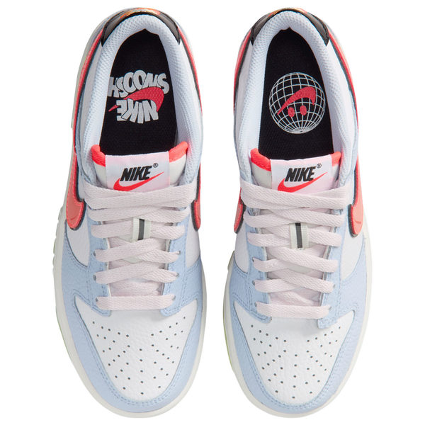 Nike Dunk Low - Boys' Grade School - White/Hydrogen Blue/Flash Crimson - Image 4