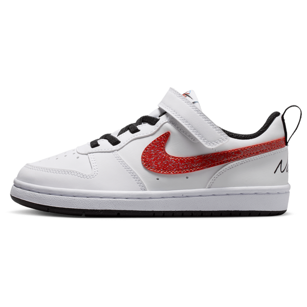 Nike Court Borough Low Win - Boys' Preschool - White/Current Blue/Picante Red - Image 2