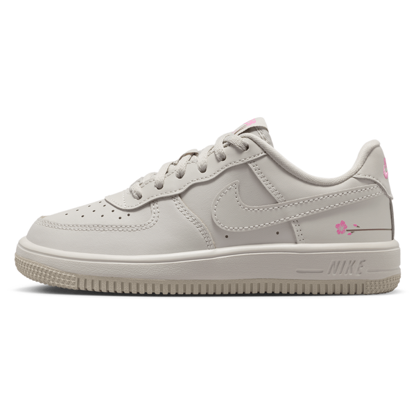 Nike Force 1 Low Lace FL - Boys' Preschool - Light Bone/Light Bone/Playful Pink - Image 2