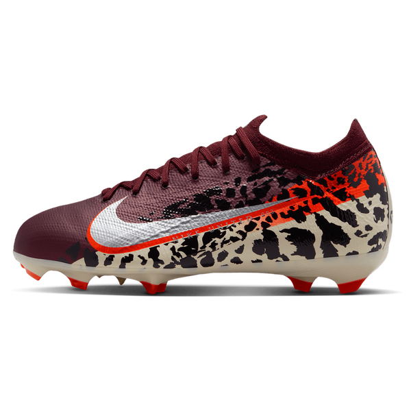 Nike JR ZM Vapor 16 Pro FG - Boys' Grade School - Burgundy Crush/Metallic Silver/University Red - Image 2