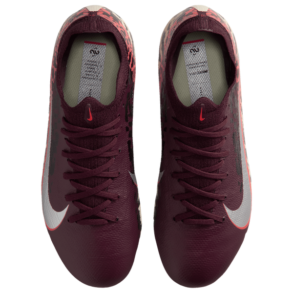 Nike JR ZM Vapor 16 Pro FG - Boys' Grade School - Burgundy Crush/Metallic Silver/University Red - Image 4