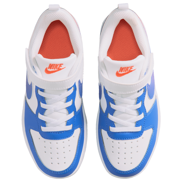Nike Court Borough Low - Boys' Preschool - White/Bright Violet/Blue Crystal - Image 4