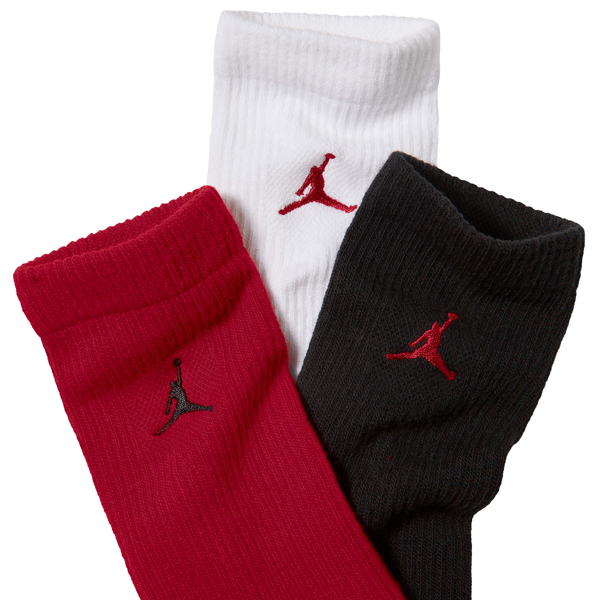 Jordan Everyday 3 Pack Cushion Crew Socks - Men's - Red/White/Black - Image 2