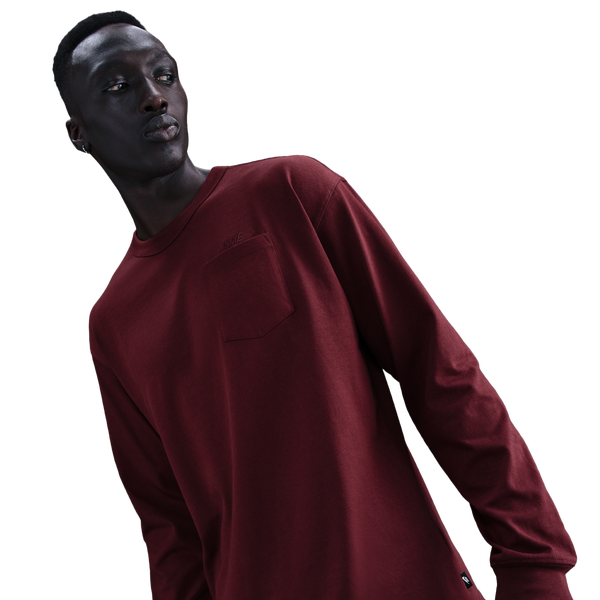 Nike NSW Premium Essential L/S - Men's - Dark Team Red