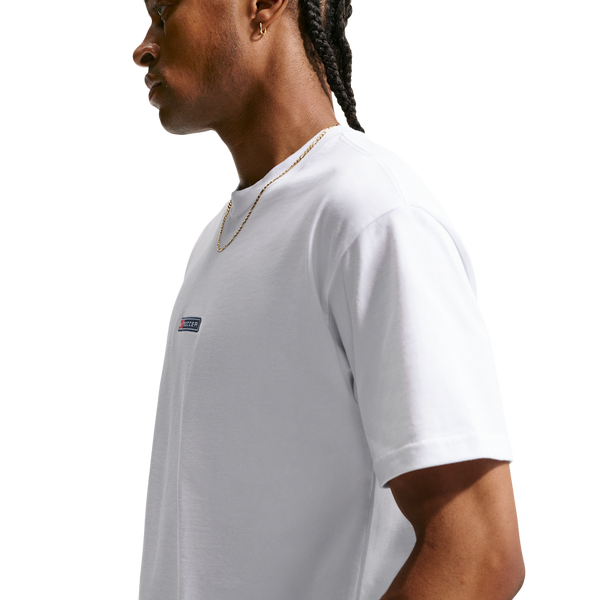 Nike NSW Boxy Soccer Loose Tee - Men's - White/University Red/Navy - Image 2