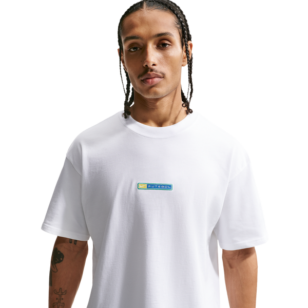 Nike NSW Boxy Futbol Loose Tee - Men's - White/Canary/Lt Photo Blue