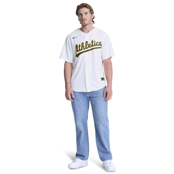 Nike MLB Oakland Athletics Home Replica Jersey 2.0 - Men's - White - Image 2