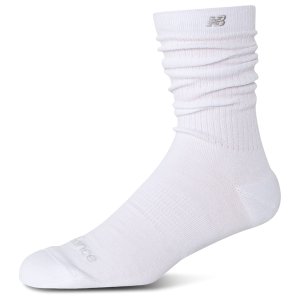 New Balance Active Slouchy 1PK Crew Sock - White