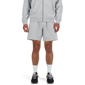 New Balance Sport Essentials Fleece 7" Shorts - Men's - Grey/White