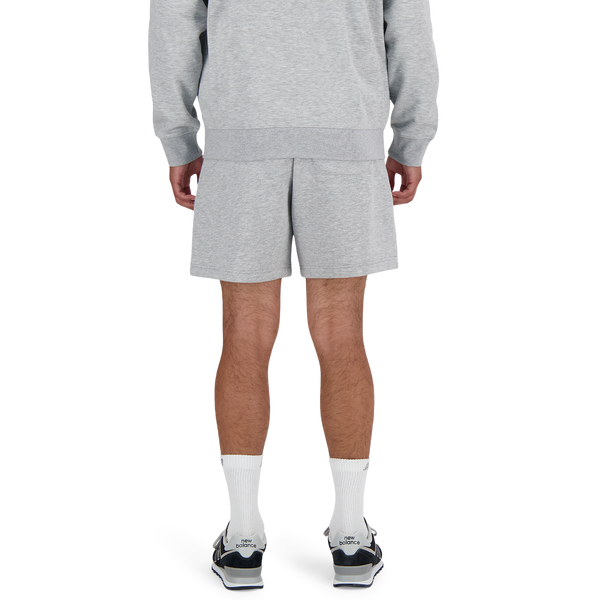 New Balance Sport Essentials Fleece 7" Shorts - Men's - Grey/White - Image 2