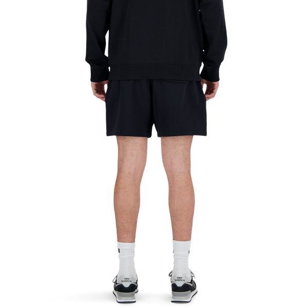 New Balance Sport Essentials Fleece 7" Shorts - Men's - Black/White - Image 2