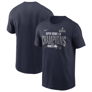 Nike Seahawks Champions Short Sleeve T-Shirt - Men's - Navy