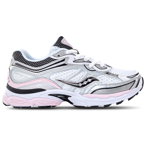 Saucony Omni 9 - Girls' Grade School - Silver/Pink