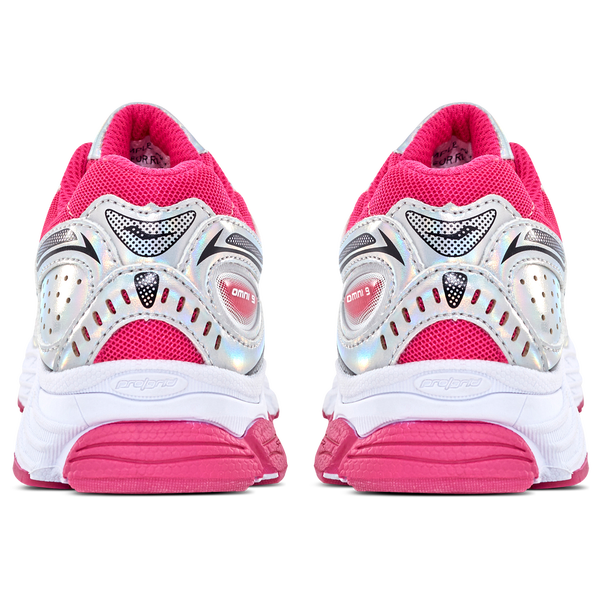 Saucony Omni 9 - Girls' Grade School - Fuchsia/Silver - Image 3