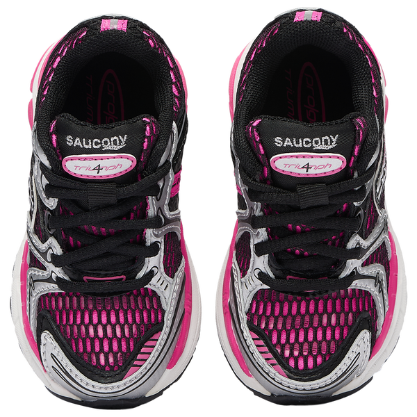 Saucony Triumph 4 - Girls' Toddler - Pink/Black - Image 4