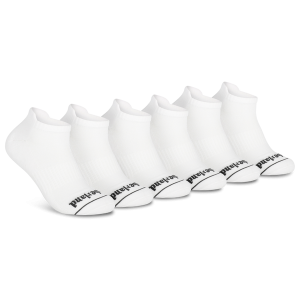 Timberland Millboro No Show Socks 6 Pack - Men's - White/Black