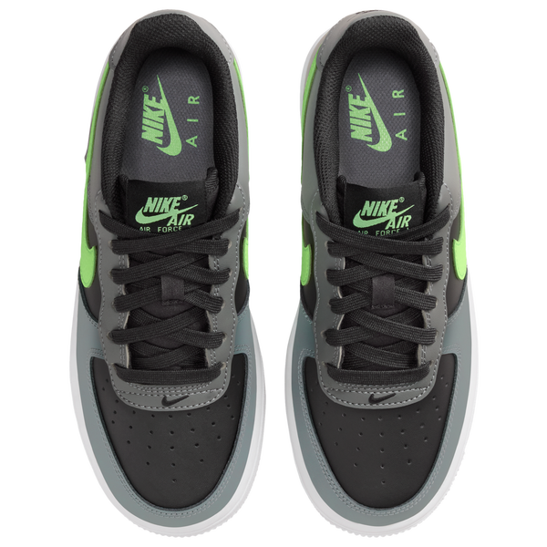 Nike Air Force 1 Low - Boys' Grade School - Black/Lime Blast/Smoke Grey - Image 4