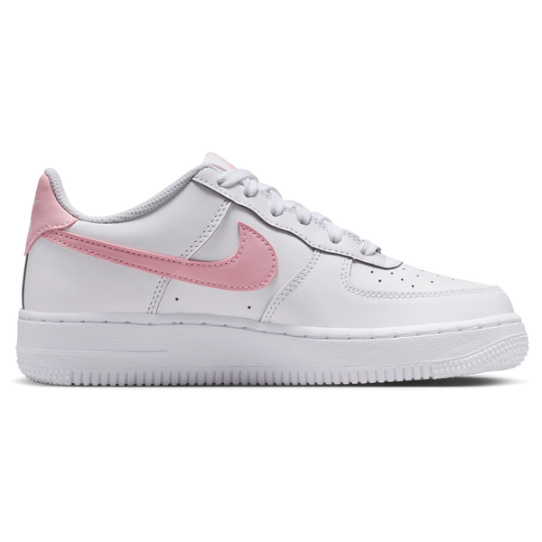 Nike Air Force 1 Low - Boys' Grade School - White/White/Med Soft Pink
