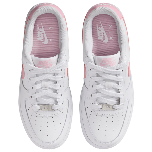 Nike Air Force 1 Low - Boys' Grade School - White/White/Med Soft Pink - Image 4