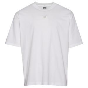 New Balance Oversized Center Chest Emblem Tonal T-Shirt - Men's - White
