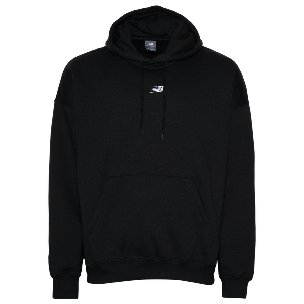 New Balance Oversized Center Embroidered Hoodie - Men's - Black/White