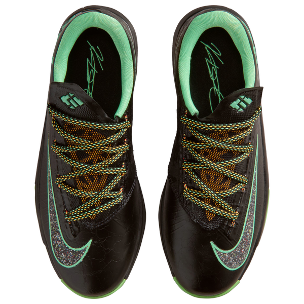 Nike KD VI - Boys' Grade School - Black/Lucid Green/Multi - Image 4