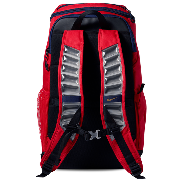 Nike Varsity Elite Backpack - Adult - Black/University Red/Metallic Gold - Image 2