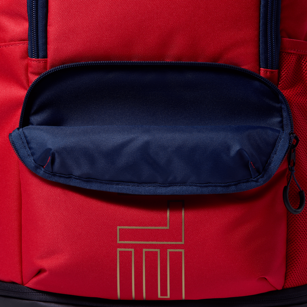 Nike Varsity Elite Backpack - Adult - Black/University Red/Metallic Gold - Image 5