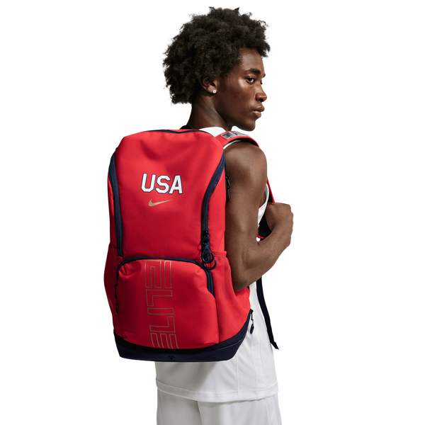 Nike Varsity Elite Backpack - Adult - Black/University Red/Metallic Gold - Image 9