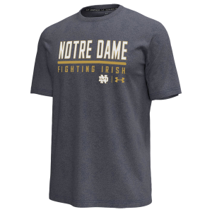 Under Armour Notre Dame Wordmark Icon T-Shirt - Men's - Navy