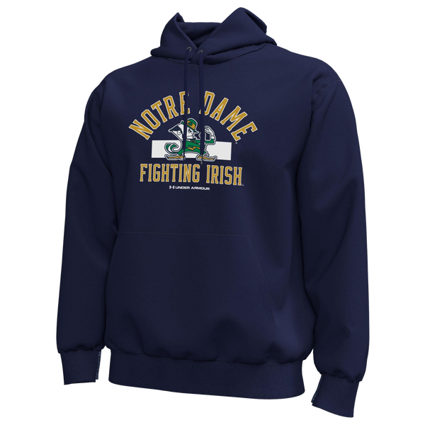 Under Armour Notre Dame State Logo Icon Pullover Hoodie - Men's - Navy