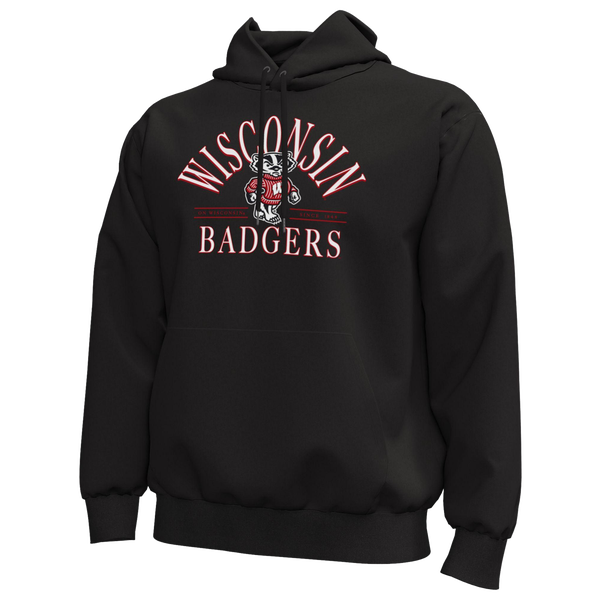 Under Armour Wisconsin State Logo Icon Pullover Hoodie - Men's - Black