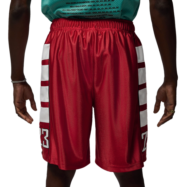 Jordan Essentials Cat Scratch Shorts - Men's - Black/Gym Red - Image 2