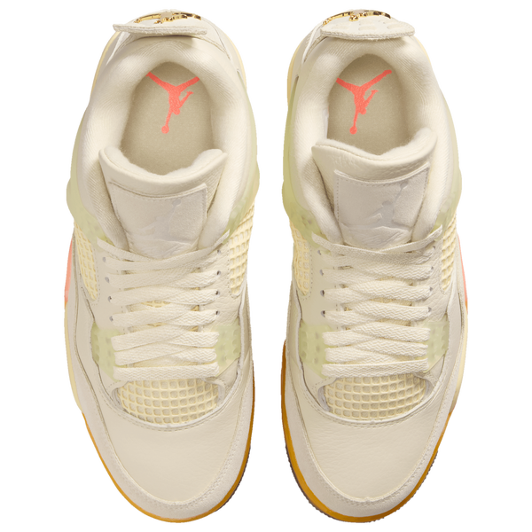 Jordan Air Jordan 4 Retro - Women's - Metallic Gold/Muslin/Coconut Milk - Image 4