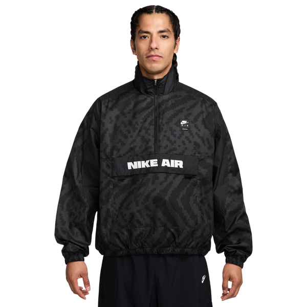 Nike Air All Over Print 1/2 Zip Jacket - Men's - Black/White