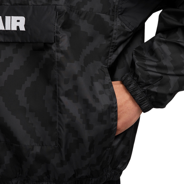 Nike Air All Over Print 1/2 Zip Jacket - Men's - Black/White - Image 3